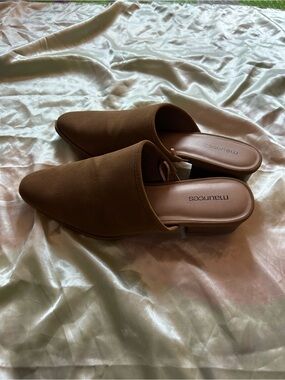 Maurices Tan Bailey Slip-On Block Heel Mule size 9